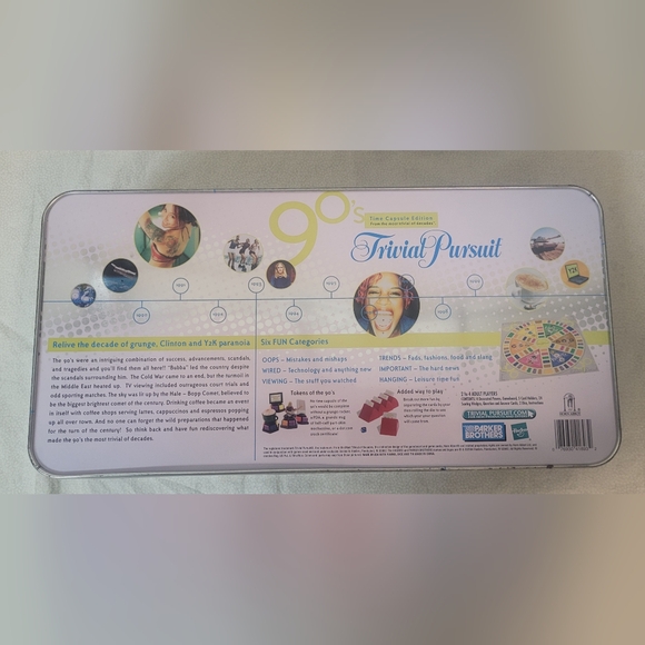NEW(ISH) Trivial Pursuit 90s Time Capsule Edition Board Game 100% Complete - Picture 12 of 13